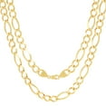 thumbnail image 1 of Nuragold 10k Real Yellow Gold Solid Figaro Link 9.5mm Thick Chain Necklace (18"-30") Italian Jewelry for Men, 1 of 9