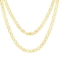 thumbnail image 1 of Nuragold 10k Real Yellow Gold Solid Mariner 5mm Chain Anchor Link Necklace (16"-30") Italian Jewelry for Men & Women, 1 of 7