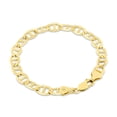 thumbnail image 1 of Nuragold 10k Real Yellow Gold Solid Mariner 6mm Chain Anchor Link Bracelet (7"-9") Italian Jewelry for Men & Women, 1 of 9