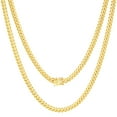 thumbnail image 1 of Nuragold 10k Real Yellow Gold Solid Miami Cuban Link 5mm Chain Necklace (16"-30") Italian Jewelry for Men, 1 of 10