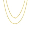thumbnail image 1 of Nuragold 10k Real Yellow Gold Spiga Wheat 2.5mm Rounded Foxtail Palm Chain Necklace (16"-30") Italian Jewelry for Men & Women, 1 of 11