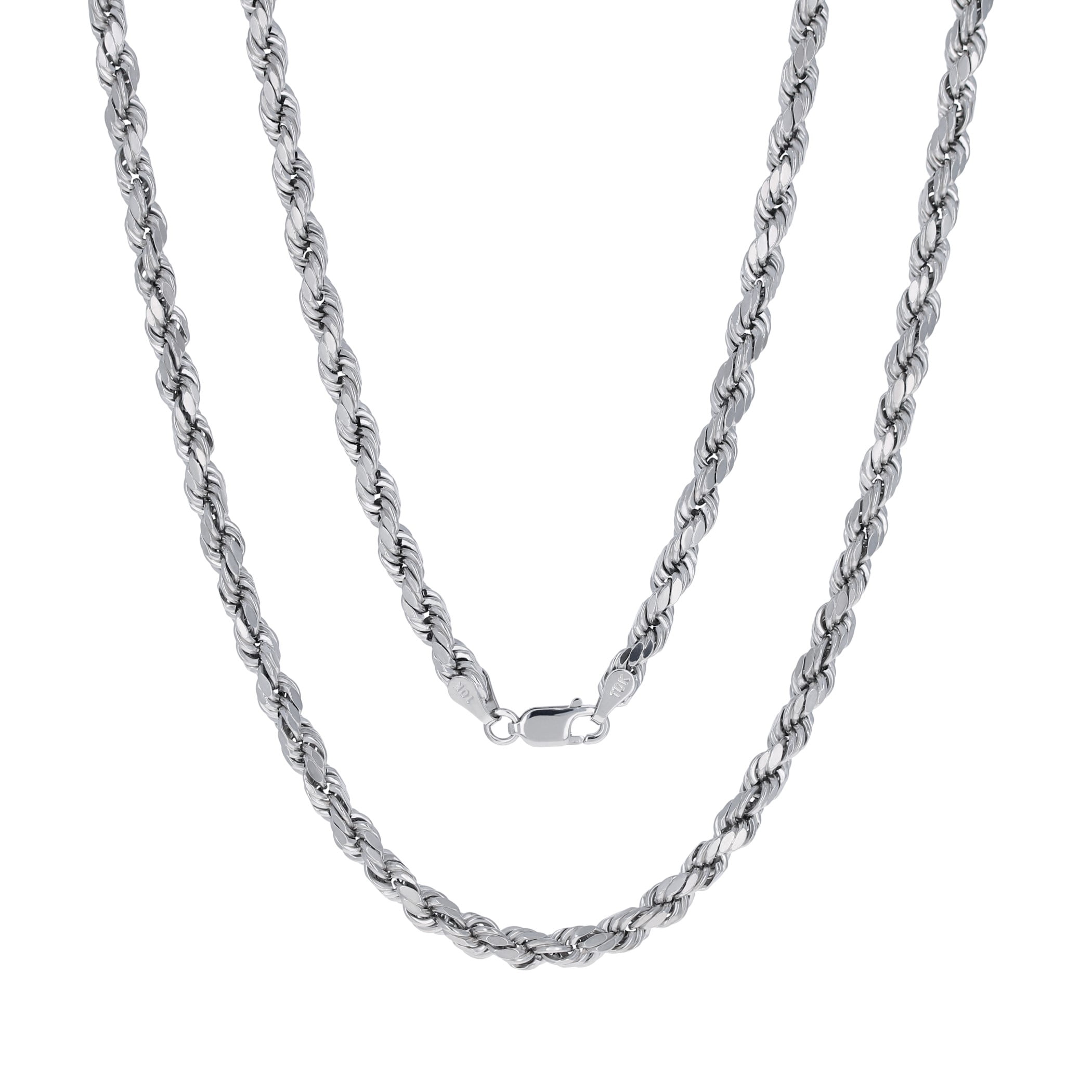 Mens diamond hotsell rope chain