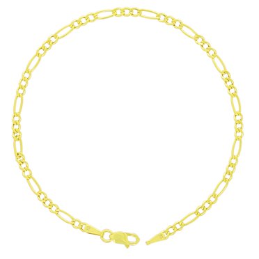 Nuragold Real 10k Yellow Gold 5.5mm Figaro Chain Pendant Nuragold Real 10k Yellow Gold 5.5mm Figaro Chain Pendant
