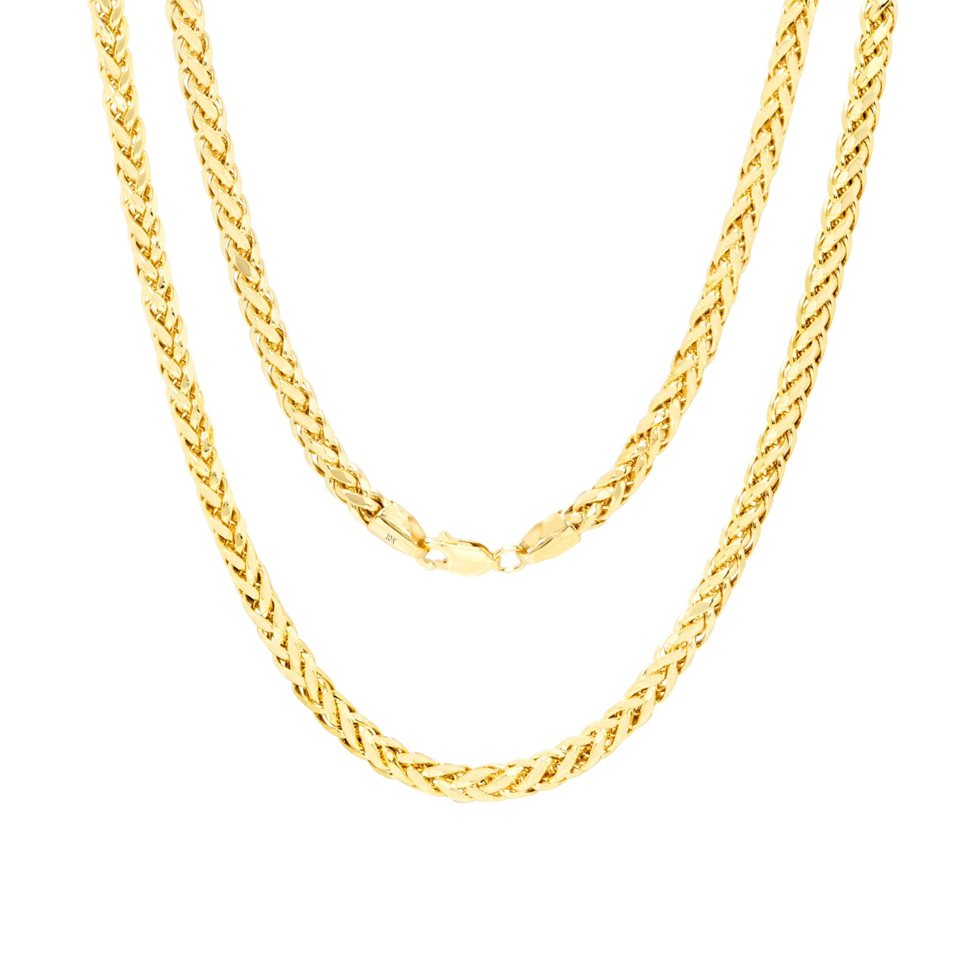 Wheat Chain Long Necklace and Oval Links - Bronzallure