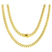 Nuragold 10k Yellow Gold 5mm Royal Monaco Miami Cuban Link Chain Necklace, Mens Jewelry Fancy Box Clasp 16" - 26"
