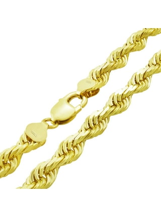 Mens Diamond Cut Rope Chain