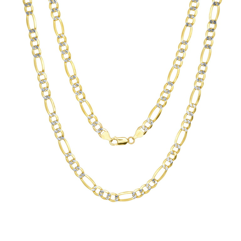 Nuragold 10k Yellow Gold 5mm Rope Chain Diamond Cut Necklace, Mens Womens  Jewelry 16 - 30