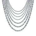 thumbnail image 1 of Nuragold 14K Real White Gold Rope Diamond Cut Chain Necklace 14"-30" (1.5mm-5mm) Italian Jewelry for Men & Women, 1 of 19