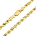 thumbnail image 1 of Nuragold 14k Real Yellow Gold 3mm Rope Chain Diamond Cut Necklace (16"-30") Italian Jewelry for Men & Women, 1 of 12