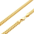 thumbnail image 1 of Nuragold 14k Real Yellow Gold Franco Square 4mm Box Chain Wheat Chain Necklace (18"-30") Italian Jewelry for Men, 1 of 8