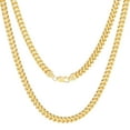 thumbnail image 1 of Nuragold 14k Real Yellow Gold Franco Square 5mm Box Chain Wheat Chain Necklace (18"-30") Italian Jewelry for Men, 1 of 8