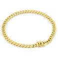 thumbnail image 1 of Nuragold 14k Real Yellow Gold Miami Cuban Link 5.5mm Chain Bracelet (7"-9") Italian Jewelry for Men & Women, 1 of 14