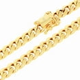 thumbnail image 1 of Nuragold 14k Real Yellow Gold Miami Cuban Link 5.5mm Chain Necklace (16"-30") Italian Jewelry for Men & Women, 1 of 11