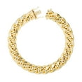 thumbnail image 1 of Nuragold 14k Real Yellow Gold Miami Cuban Link 9mm Chain Bracelet (7"-9") Italian Jewelry for Men, 1 of 11
