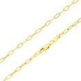 thumbnail image 1 of Nuragold 14k Real Yellow Gold Paperclip 2mm Elongated Cable Link Necklace (16"-24") Dainty Italian Jewelry for Men & Women, 1 of 8
