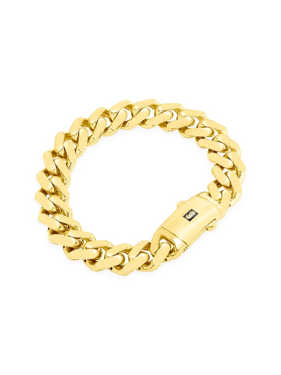 14k Real Yellow Gold Royal Monaco Miami Cuban Link Bracelet 7"-9" (5mm-17mm) Italian Jewelry for Men & Women