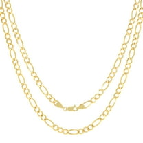 Nuragold 14k Real Yellow Gold Solid Figaro Link 5.5mm Chain Necklace (16"-30") Italian Jewelry for Men & Women