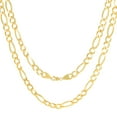 thumbnail image 1 of Nuragold 14k Real Yellow Gold Solid Figaro Link 8mm Thick Chain Necklace (18"-30") Italian Jewelry for Men, 1 of 9