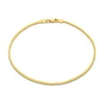 thumbnail image 1 of Nuragold 14k Real Yellow Gold Solid Franco Diamond Cut 1.4mm Spiga Wheat Chain Bracelet (7"-9") Italian Jewelry for Men & Women, 1 of 3