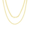 thumbnail image 1 of Nuragold 14k Real Yellow Gold Solid Franco Diamond Cut 2.5mm Spiga Wheat Chain Necklace (16"-30") Italian Jewelry for Men & Women, 1 of 4