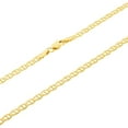 thumbnail image 2 of 10K Solid Yellow Gold Mariner Anchor Link Necklace Chain 2.5mm - Choose 16-26 Inch For Men Or Women 2 of 5