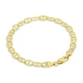 thumbnail image 1 of Nuragold 14k Real Yellow Gold Solid Mariner 5mm Chain Anchor Link Bracelet (7"-9") Italian Jewelry for Men, 1 of 10