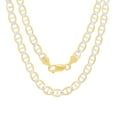 thumbnail image 1 of Nuragold 14k Real Yellow Gold Solid Mariner 6mm Anchor Chain Pave Diamond Cut Necklace (18"-26") Two Tone Italian Jewelry for Men, 1 of 9