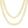 thumbnail image 1 of Nuragold 14k Real Yellow Gold Solid Mariner 6mm Chain Anchor Link Necklace (18"-26") Italian Jewelry for Men, 1 of 6