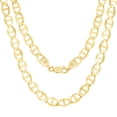 thumbnail image 2 of 14k Gold Plated Mariner Link Chain Necklace - 3mm Wide, 16-24 Inch (Men's/Women's) 2 of 4