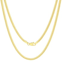 Nuragold 14k Real Yellow Gold Solid Miami Cuban Link 2.7mm Chain Necklace (16"-30") Italian Jewelry for Men & Women