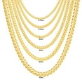 thumbnail image 1 of Nuragold 18K Real Yellow Gold Solid Miami Cuban Link Chain Necklace 16"-30" (2.7mm-7mm) Italian Jewelry for Men & Women, 1 of 18