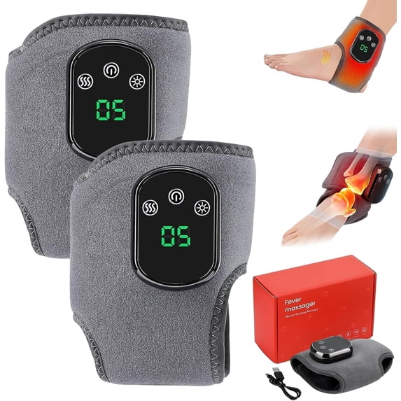 Nuralisk 3-in-1 Foot Massager, Foot Triple Method Massager for Neuropathy Pain Relief - Electric Foot Massager with Heat, Compression for Plantar Fasciitis, Muscle Recovery (2 PCS)