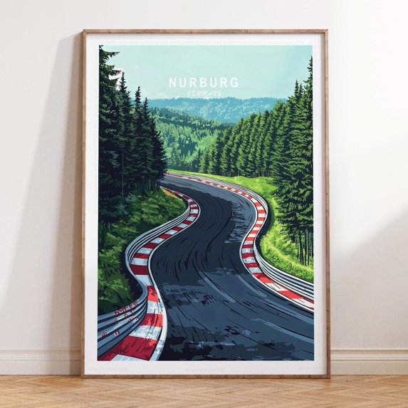 Nurburg Germany Wall Art Print, Minimalist European Cityscape Travel ...