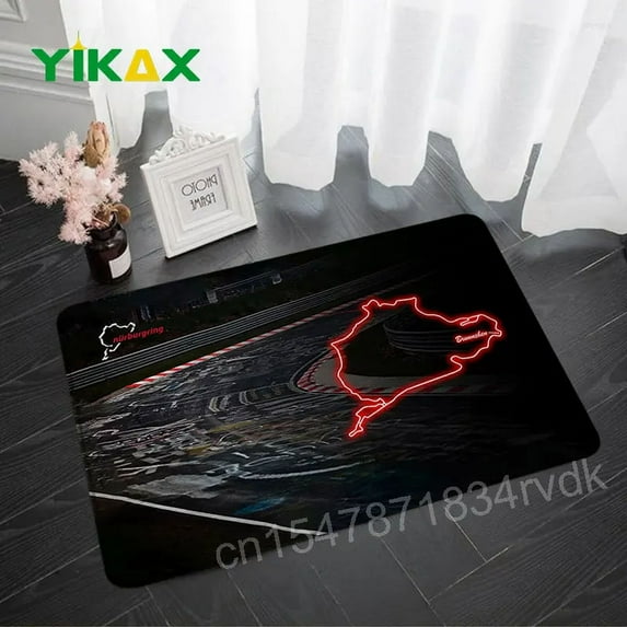 Nurburgring Racing Track Road Entrance Doormat Room Mat Carpets For Bathroom House Kitchen Carpet Foot Rug Home Decorative Floor