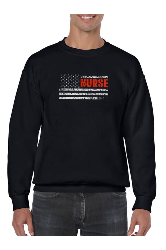 Nure American Flag Sweatshirt Men -Smartprints Designs, Male 3X-Large
