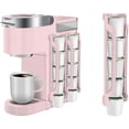 thumbnail image 1 of Nurforta K Cup Holder for Keurig: Coffee Pod Holder for Counter Small Space - Kcup holder for Wall Mount - Pink 2 Pack for 10 K-cups, 1 of 6