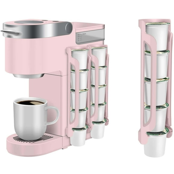 Nurforta K Cup Holder for Keurig: Coffee Pod Holder for Counter Small Space - Kcup holder for Wall Mount - Pink 2 Pack for 10 K-cups