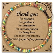 NURFORTA Thank You Gifts for Women, Natural King Stone Bracelet Appreciation Gifts for Teacher Mentor Mom Aunt Principal Secretary Boss Colleague Friends - Leaving Gifts Retirement Gifts