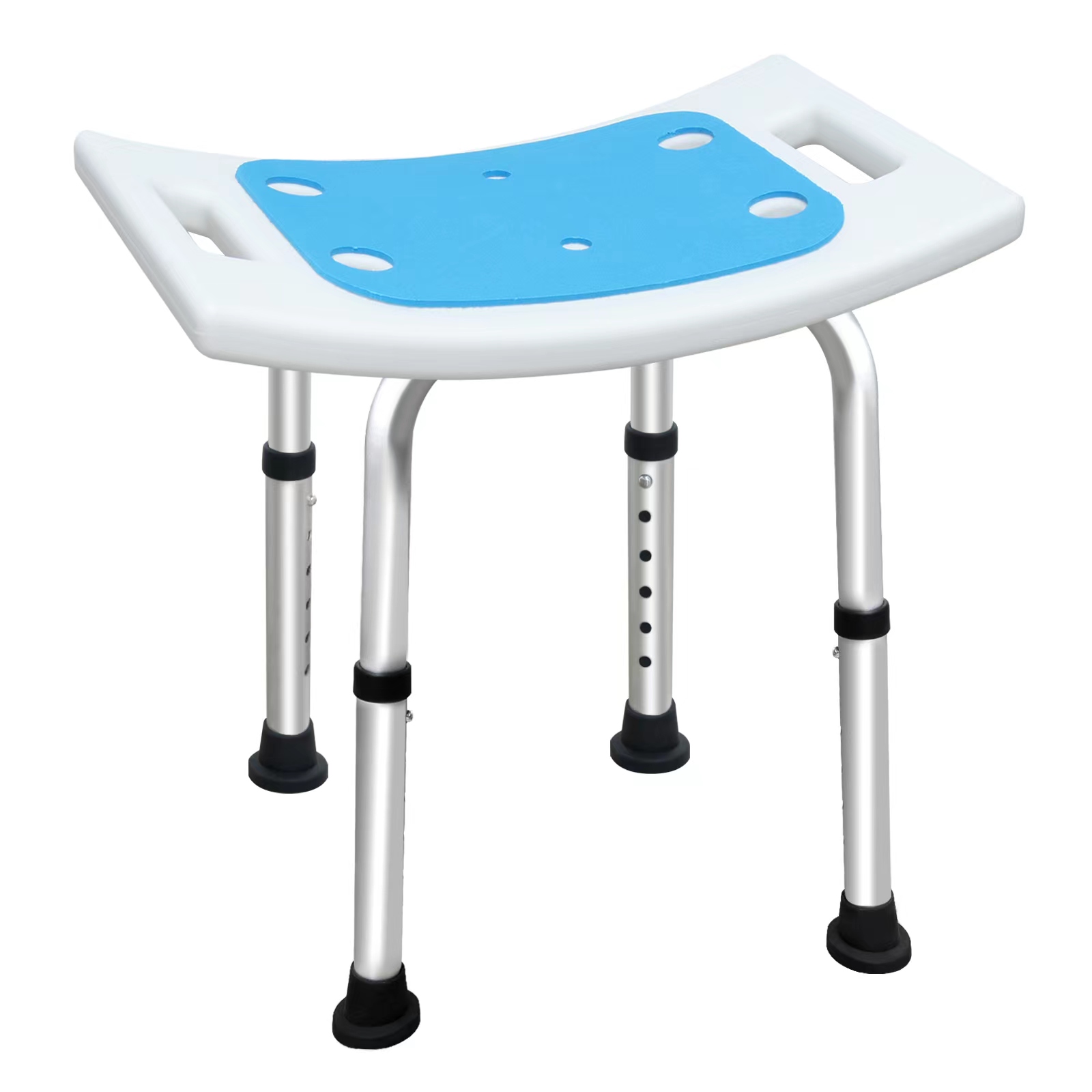 AquaSense Adjustable Bath and Shower Chair with NonSlip Seat, White