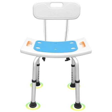 Nurhome Shower Stool with Back for Inside Shower Bath Chair for Seniors, Elderly Injured 300lbs