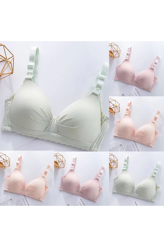 Nuring Bra Maternity Bras for Pregnancy, Nursing Bras for Breastfeeding, Lace Nursing Bralette Full Coverage Womens Push Up Pregnancy Bra Wireless Puming Bra