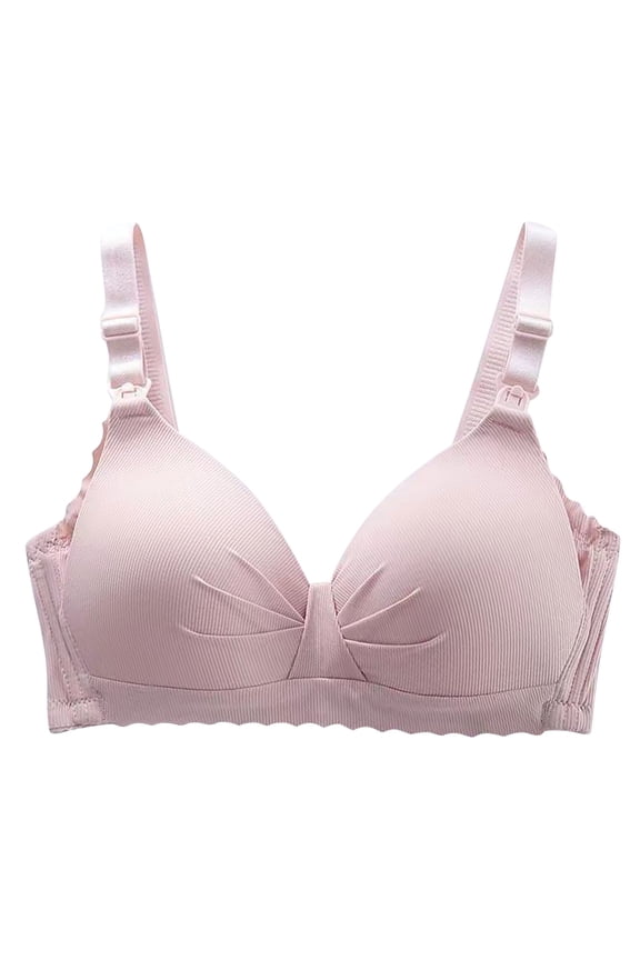 Nuring Bra Maternity Bras for Pregnancy, Nursing Bras for Breastfeeding, Lace Nursing Bralette Full Coverage Womens Push Up Pregnancy Bra Wireless Puming Bra