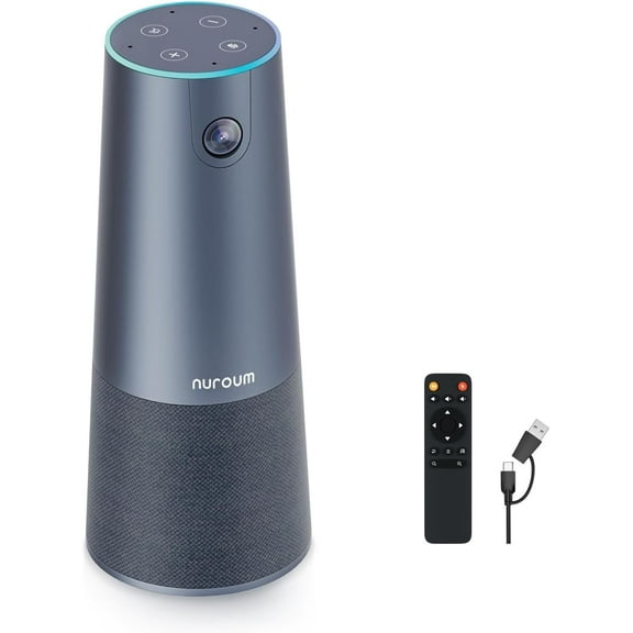 Nuroum C40 2K Video Webcam with Microphone, Speaker, AI Auto Framing, 5X Zoom, Noise Cancelling Mics, Blue, New