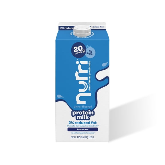 Nurri Lactose Free 2% Reduced Fat Ultra-Filtered Protein Milk, 52 fl oz