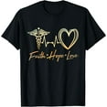 thumbnail image 1 of Nurse 365 Nurse Faith Hope Love T-Shirt Black Large, 1 of 4