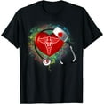 thumbnail image 1 of Nurse 365 Stethoscope Heart Nurse T-Shirt Black 4X-Large, 1 of 4