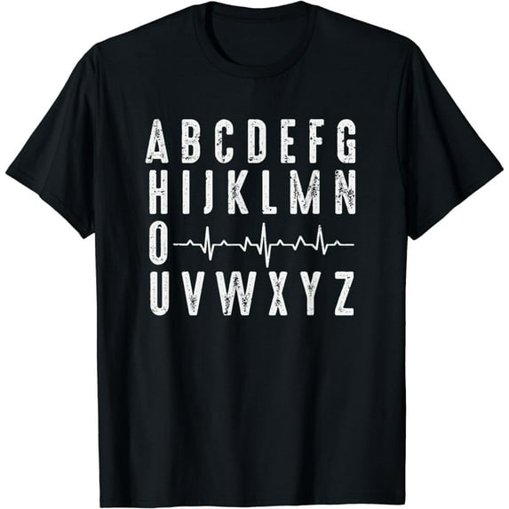Nurse ABC's Funny PQRST EKG Heart Rhythm T-Shirt
