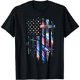 thumbnail image 1 of Nurse American Christian Cross Jesus Caduceus US Flag T-Shirt, 1 of 3
