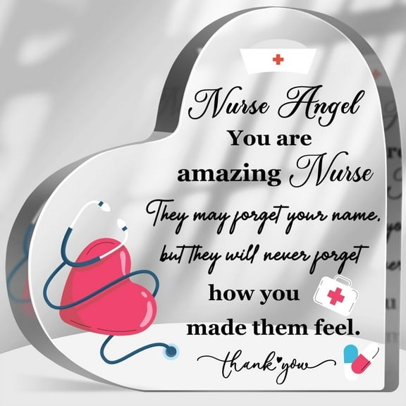 Nurse Angel Acrylic Sign Thank You Gifts for Nurse Retirement Gifts for Nurse Nurse Gifts Appreciation Gifts for Nurses Desk Cubicle Decor Keepsake for Nurse