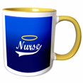 thumbnail image 1 of 3drose, Nurse Angel Halo, 15oz Two-tone Yellow Mug, 1 of 6